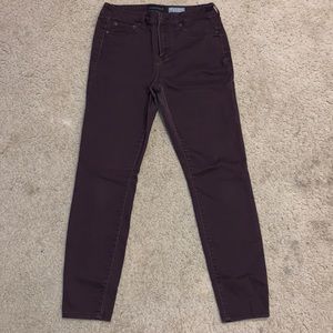 Maroon high waisted jeggings